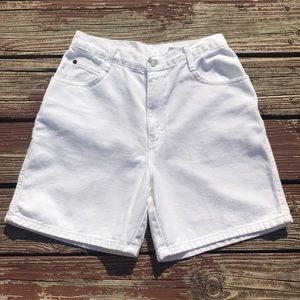 Gitano Vintage White Denim High Waisted Shorts